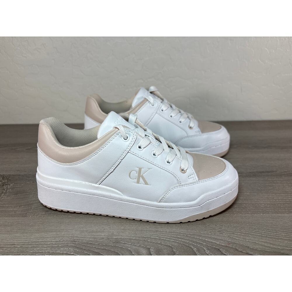 Calvin Klein White‎ Platform Sneaker Women’s Size 9- NWOB